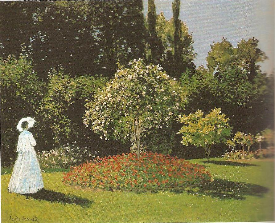 signora in giardino monet